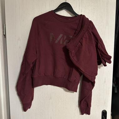 Bordeaux MyProtein Cropped Sweatshirt Set (M)
