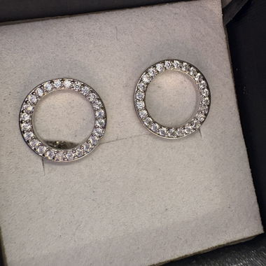 Boucles d'oreilles rondes en argent