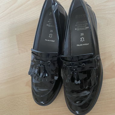black loafers