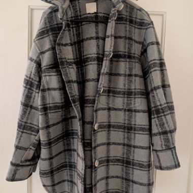 Giacca-camicia a quadri H&M verde/grigio S
