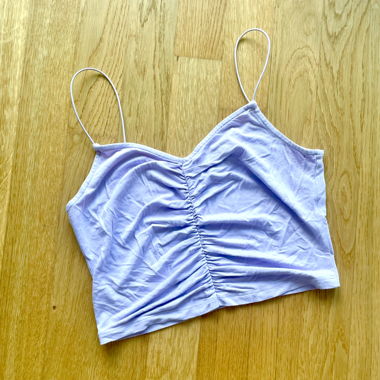 Cropped Top mit Raffung