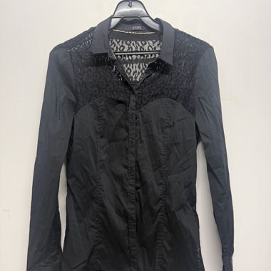 Chemise noire GUESS en dentelle