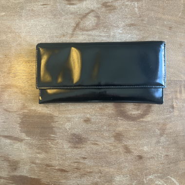 Vintage Schwarze Lack-Clutch