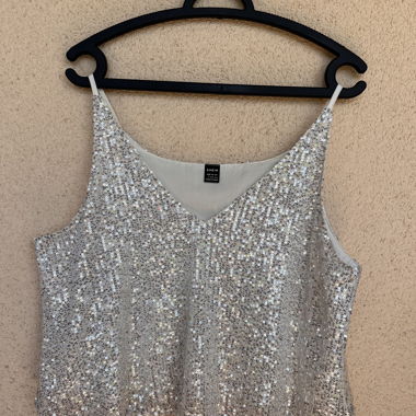 Silver Sequin Top