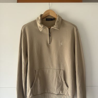 Felpa beige con zip Polo Ralph Lauren M