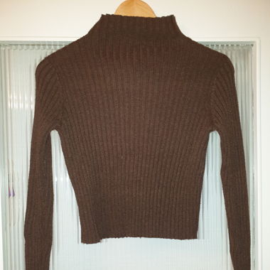Crop pull marron
