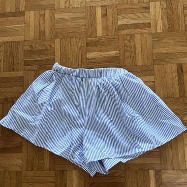 Shorts rigati blu-bianco