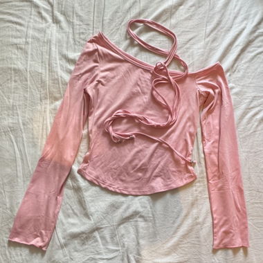 Barbie pink asymmetrical top 