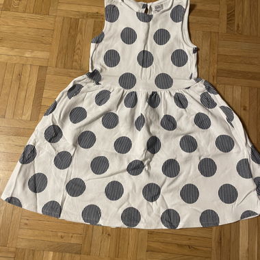 OVS Kinderkleid weiss mit Punkten, Gr. 140