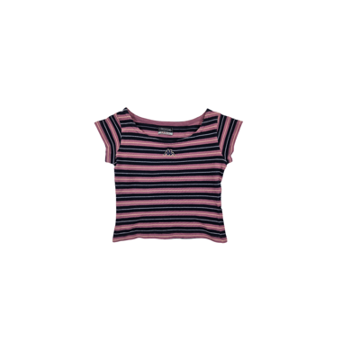 Kappa Striped T-shirt Pink and Navy