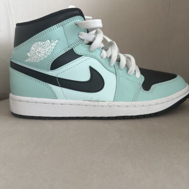 Jordan 1 Mid Aqua Blue Tint – wie neu
