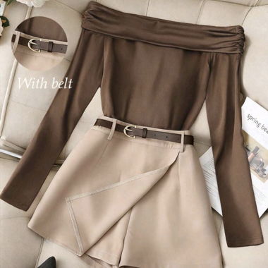 Tutina off-shoulder bicolore