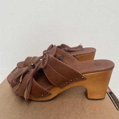 UGG Leather Wooden Clogs