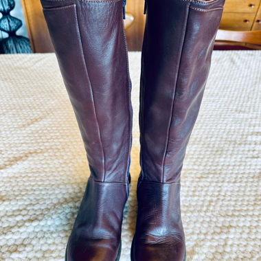 Stivali Camper alti in pelle bordeaux