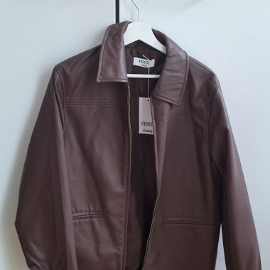 Giacca in pelle marrone