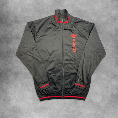 Giacca da allenamento Adidas nera/rossa