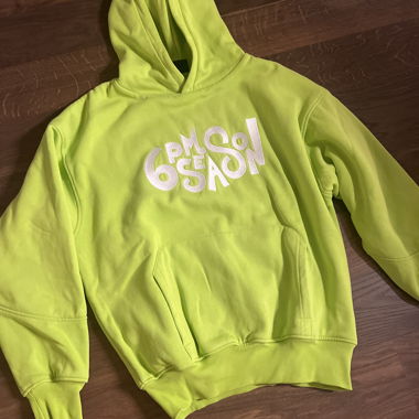 Felpa con cappuccio giallo neon