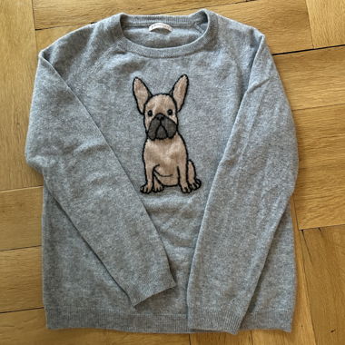 Pull en cachemire gris