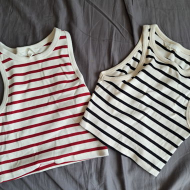 Set di top da donna a righe