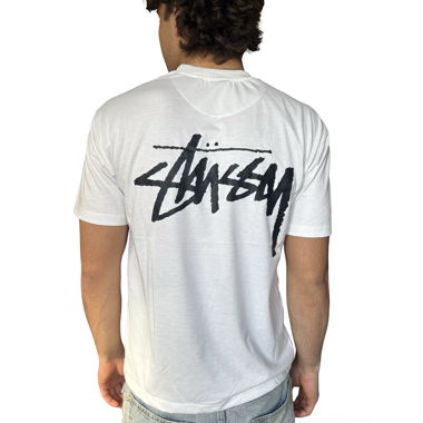 Stussy white graphic T-shirt size L 