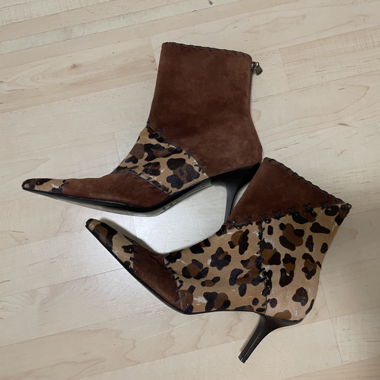 Vintage Casadei Leopard Ankle Boots