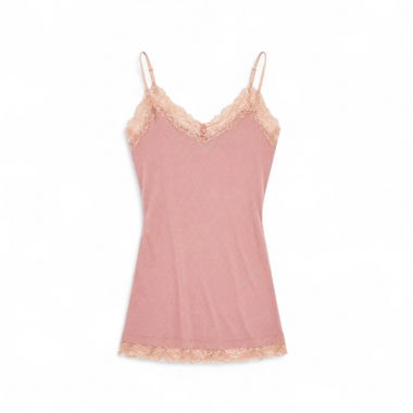 Haut en dentelle rose Y2K