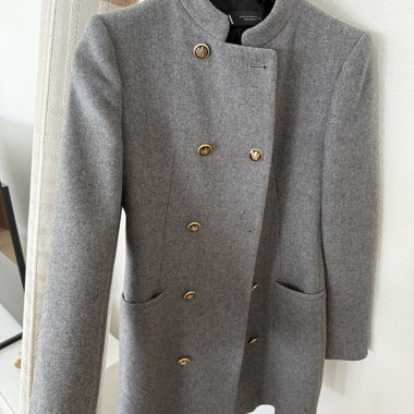 Cappotto di lana grigio ZARA XS
