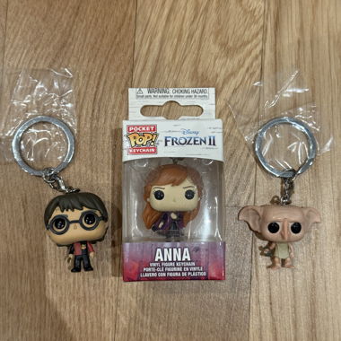 3 Portachiavi Funko Pocket Pop