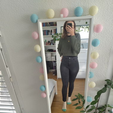 Schwarze Jeggings High Waist