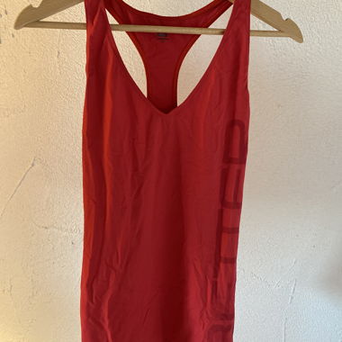Red sports tank top