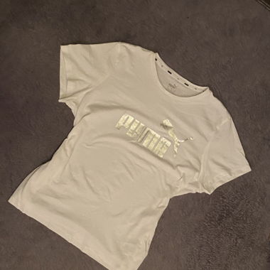 Loose-Fit White Shirt with Lettering
