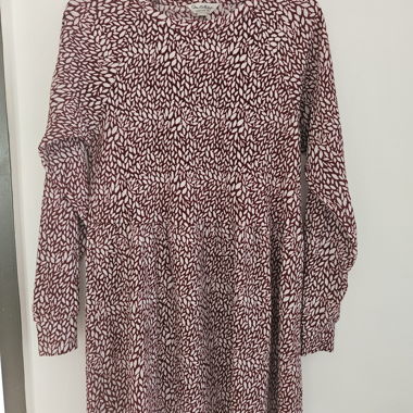 Gemustertes langarm Kleid