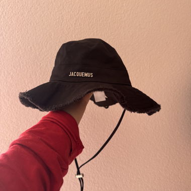 Jacquemus Artischocken-Bucket-Hut schwarz (58)