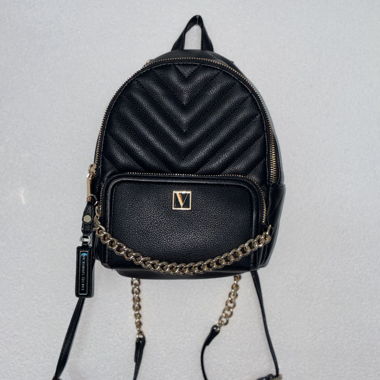 Victoria's Secret - Kleiner, gesteppter Rucksack in mattem Schwarz