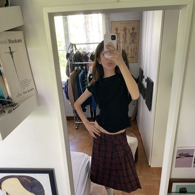 plaid skirt