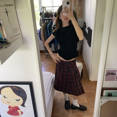 plaid skirt