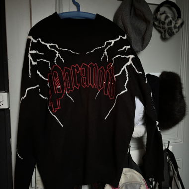 Pull éclair noir tricot 