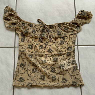 Off-Shoulder Top with Pattern