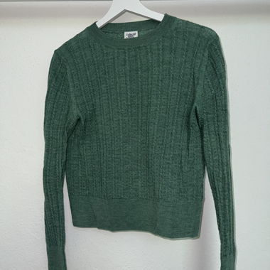Maglione in maglia di merino verde