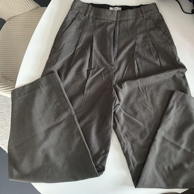 Checked fabric trousers
