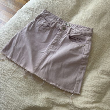 Purple Denim Skirt