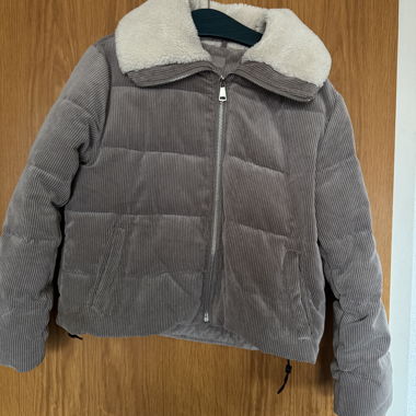 Beige Cord-Jacke