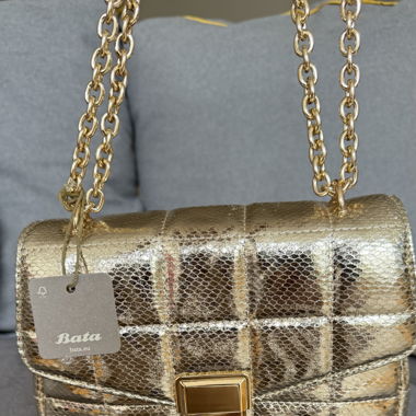 Golden shoulder bag