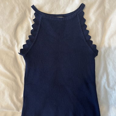 Top sans manches bleu marine