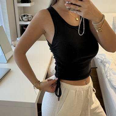 dark grey top