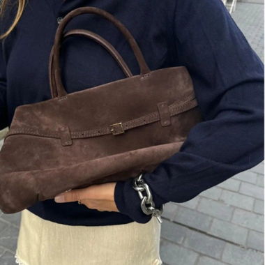 Braune Uni Tasche