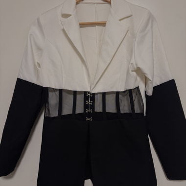 Blazer nero e bianco