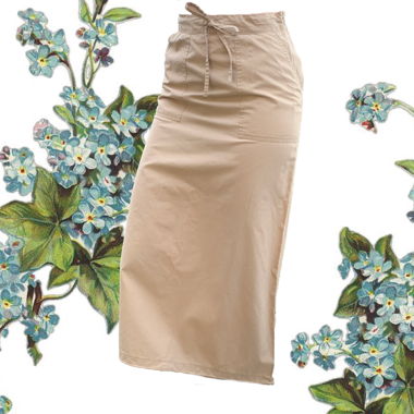 Jupe Maxi en Beige 100 % coton