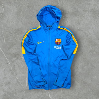 vintage nike fc barcelona trackjacket light blue