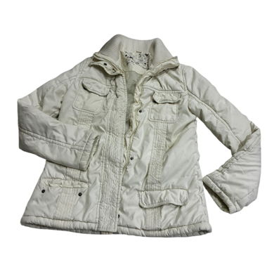 White Quilted Jacket with Pockets